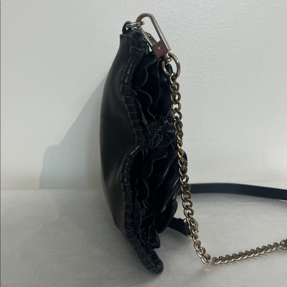 Uterqüe Foral Black Leather Purse - Picture 5 of 17